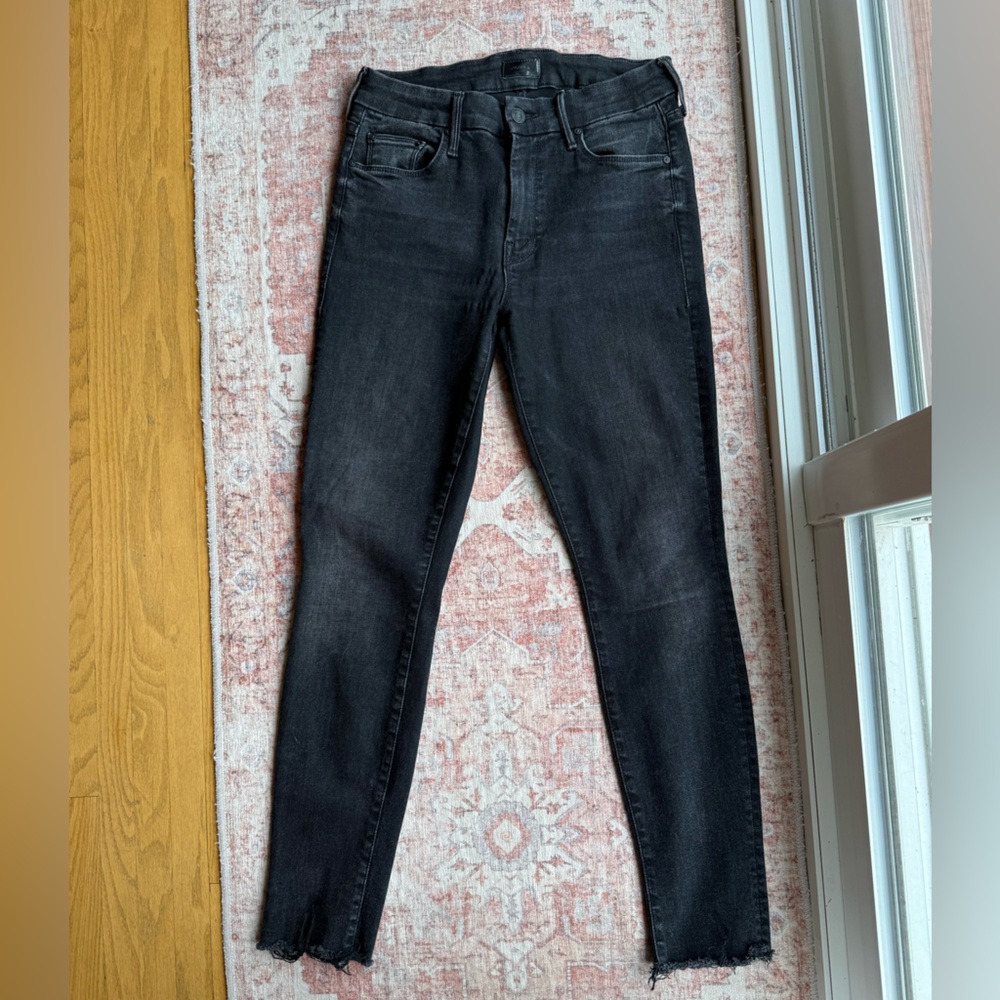 MOTHER Women's Charcoal Skinny Jeans